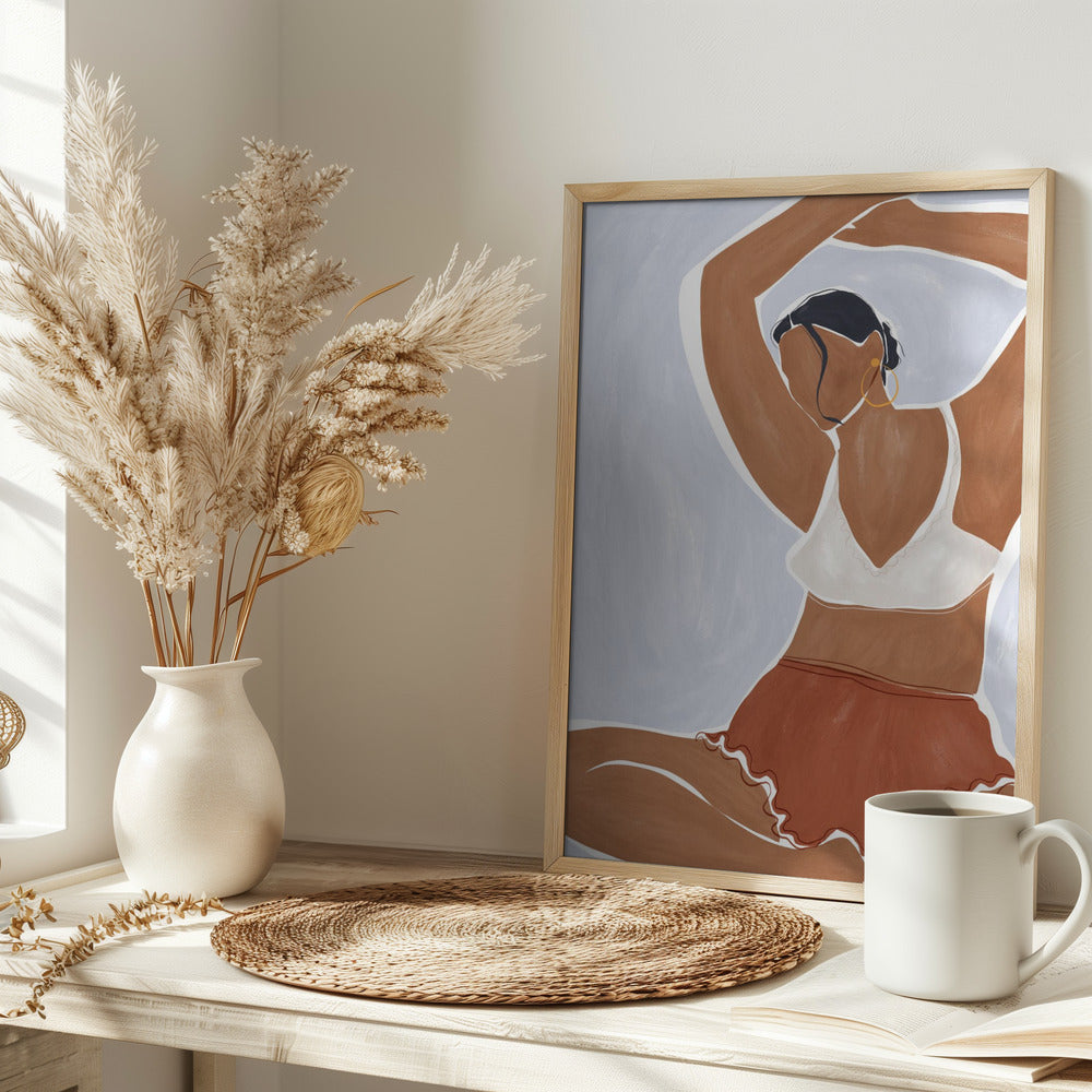 Woman Doing Yoga In Bikini Print By Ivy Green Illustrations Poster