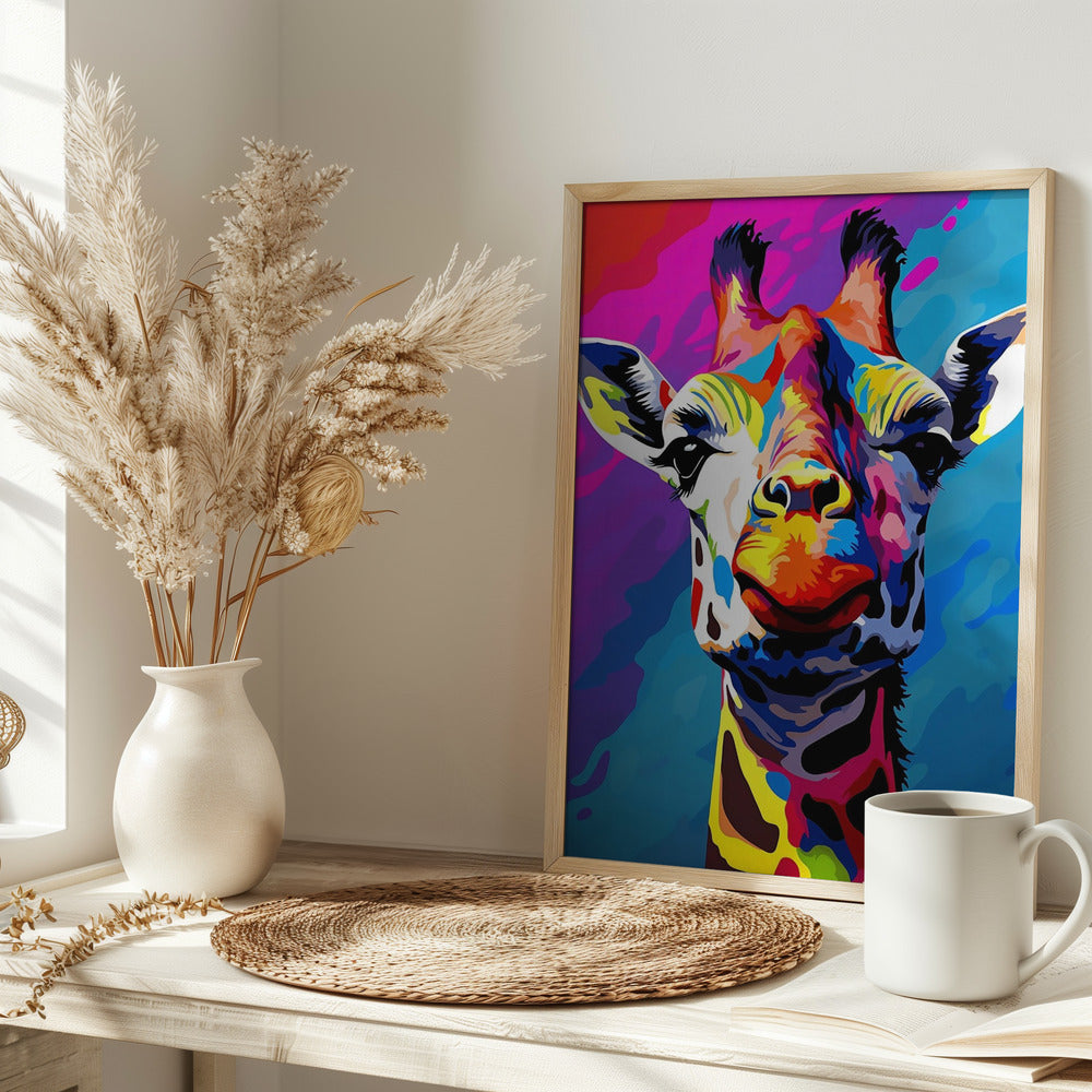 Giraffe Pop Art Poster