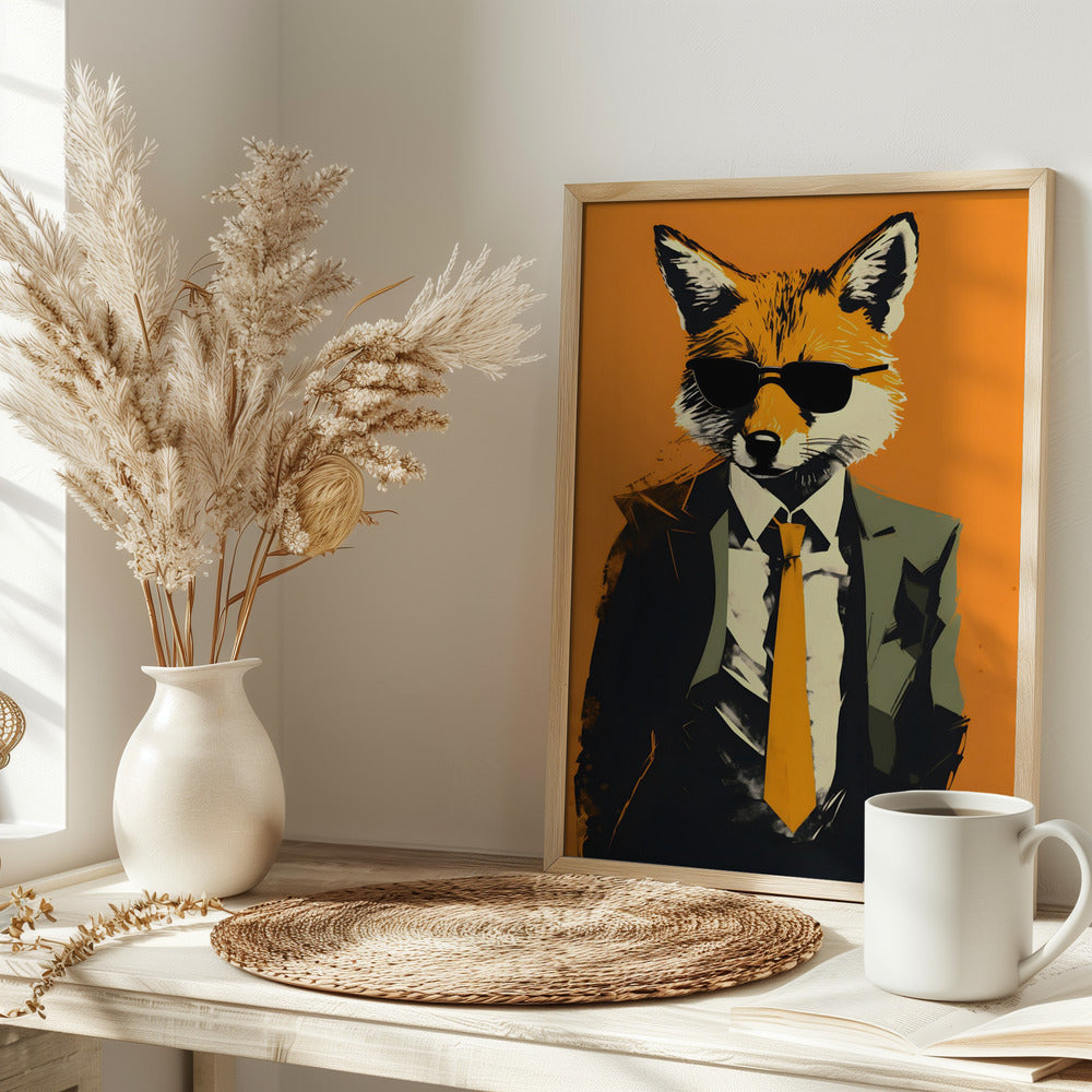 Fox In a Suit Poster