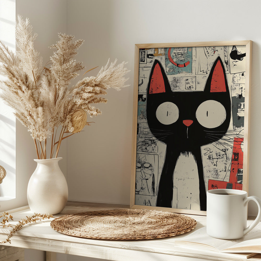 Surprised Cat Poster