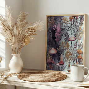 Nature Flowers and Leaves Watercolor Art (137) Poster