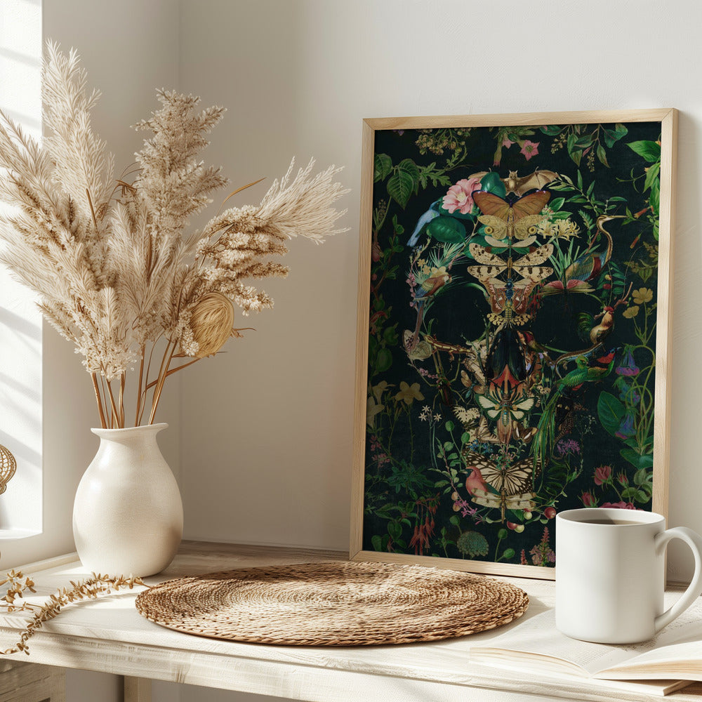 Papillon Skull Poster