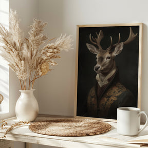 Stag Portrait Poster