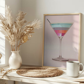 Striped Martini Poster