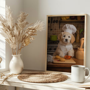 Golden Retriever Puppy Chef Poster