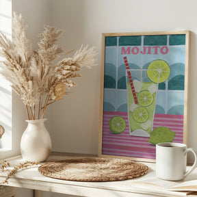Glass of Mjito Poster