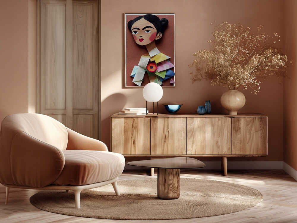 Paper Portrait Blossom Poster