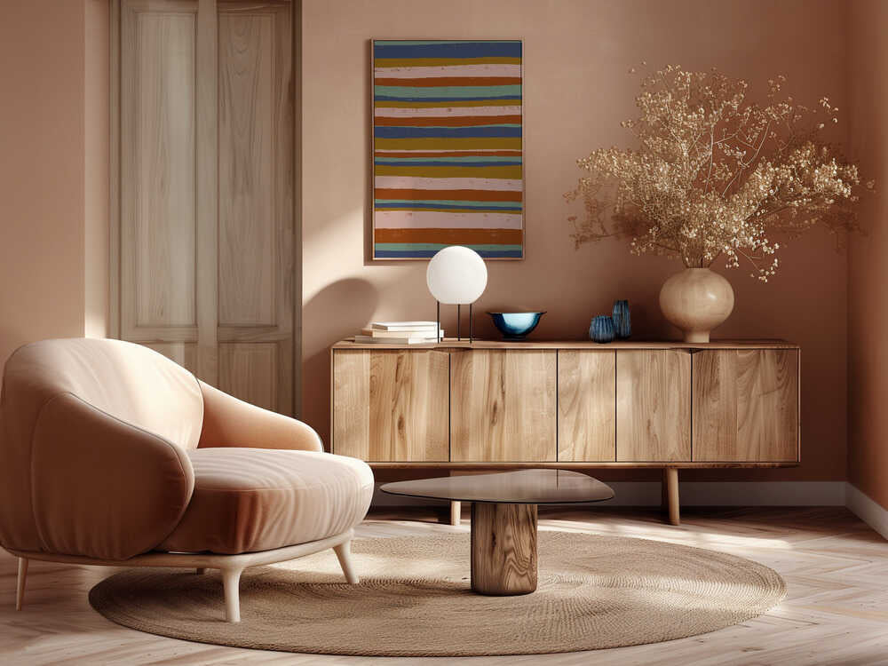 Earthy Stripes Flow Poster