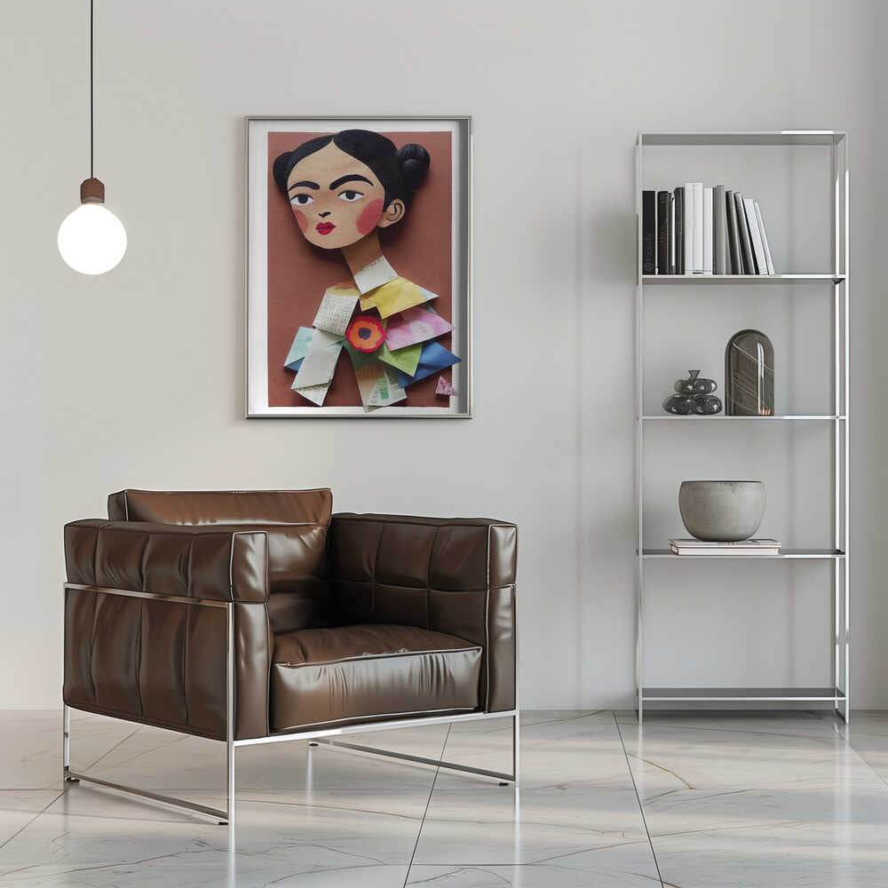 Paper Portrait Blossom Poster