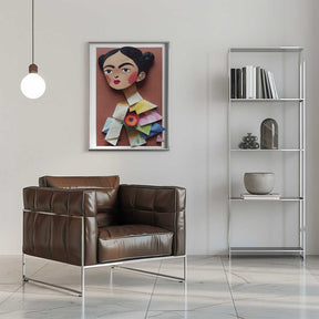 Paper Portrait Blossom Poster