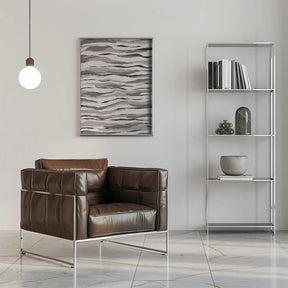 Monochrome Waves Poster