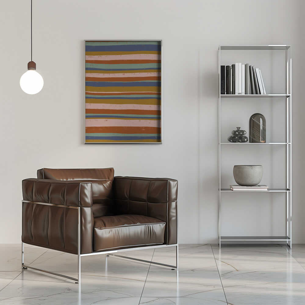 Earthy Stripes Flow Poster
