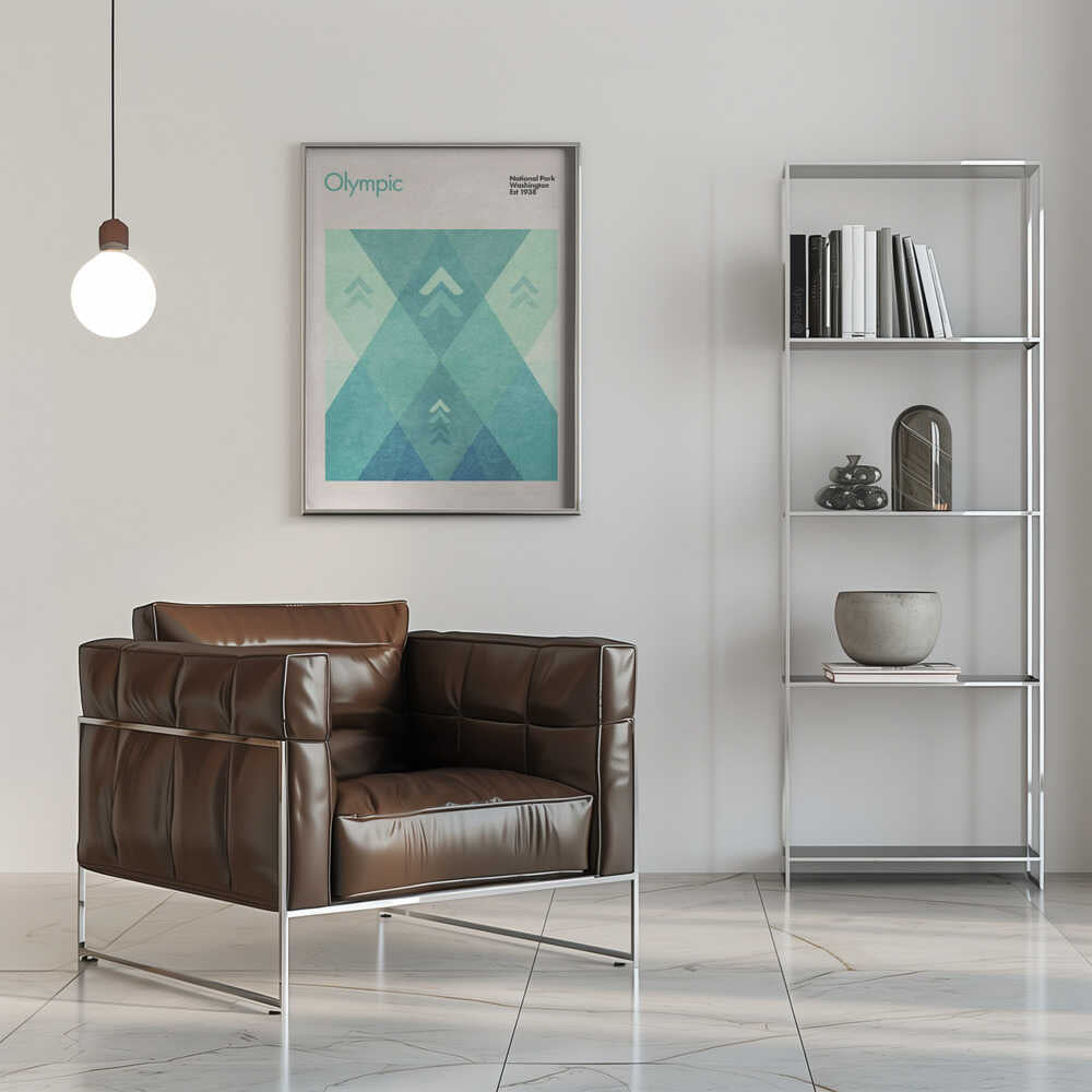 Geometric Peaks Poster