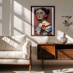 Paper Portrait Blossom Poster