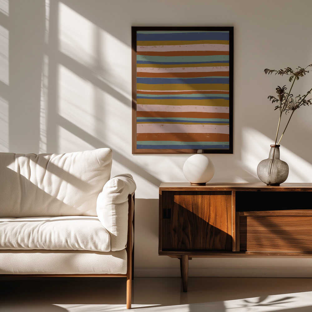 Earthy Stripes Flow Poster