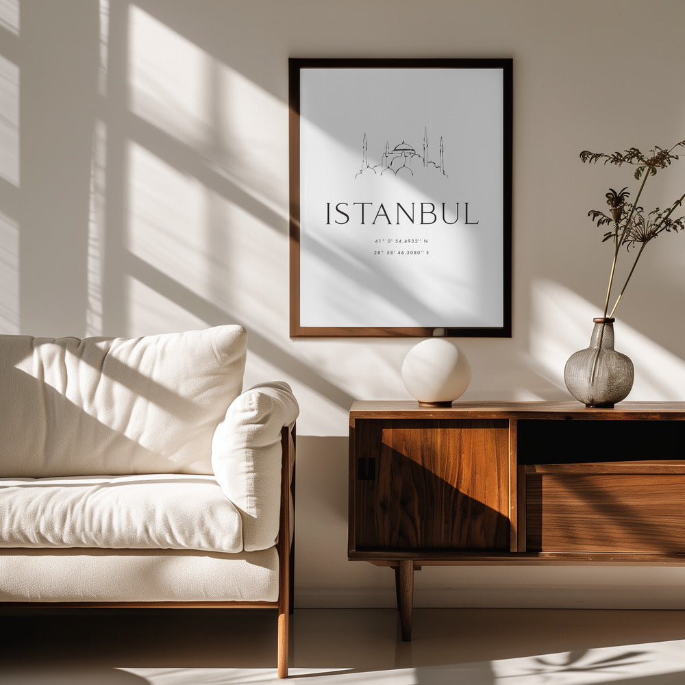 Istanbul coordinates Poster