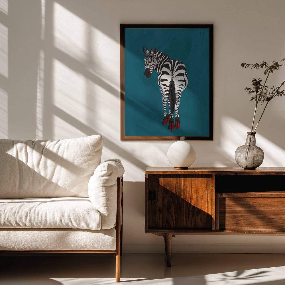 Zebra heels Poster