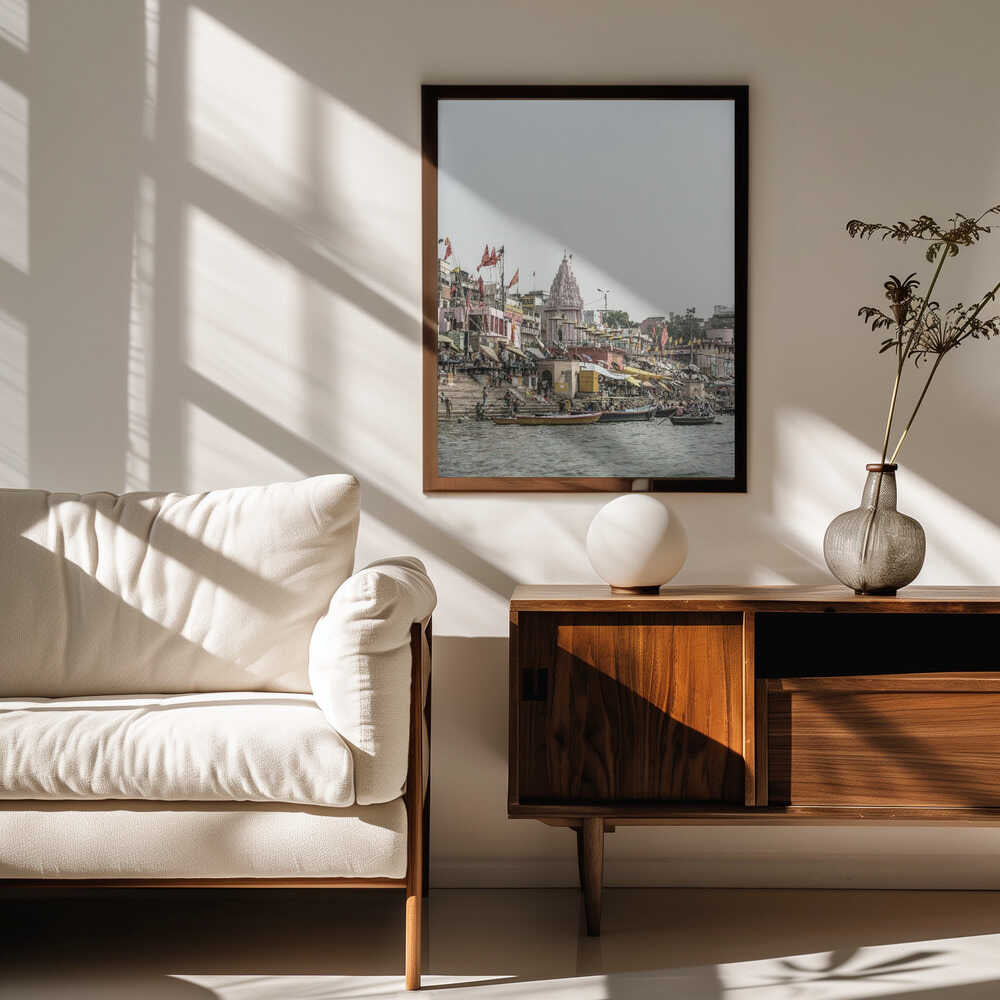Ganges Riverside Scene Poster