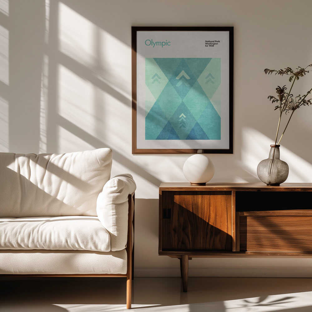 Geometric Peaks Poster