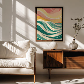 Abstract Sea Waves Poster