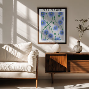 Flax flower - National flower of Ireland Poster