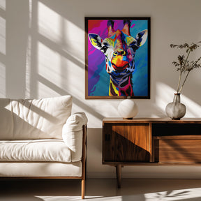 Giraffe Pop Art Poster