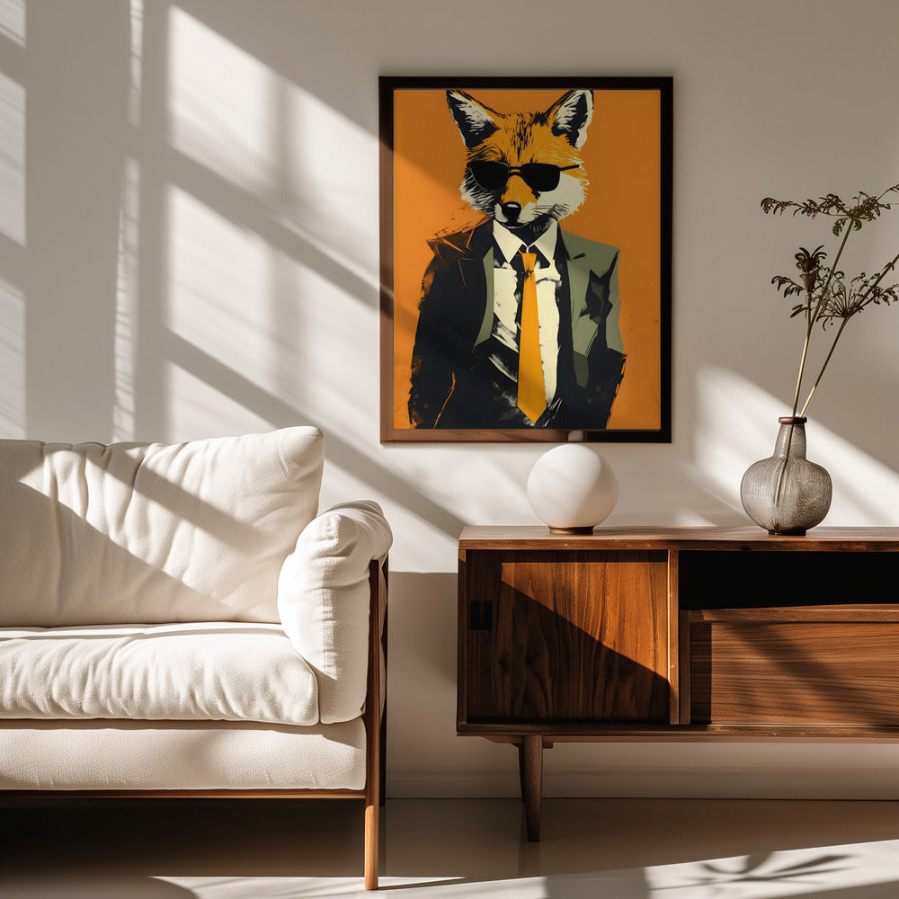 Fox In a Suit Poster