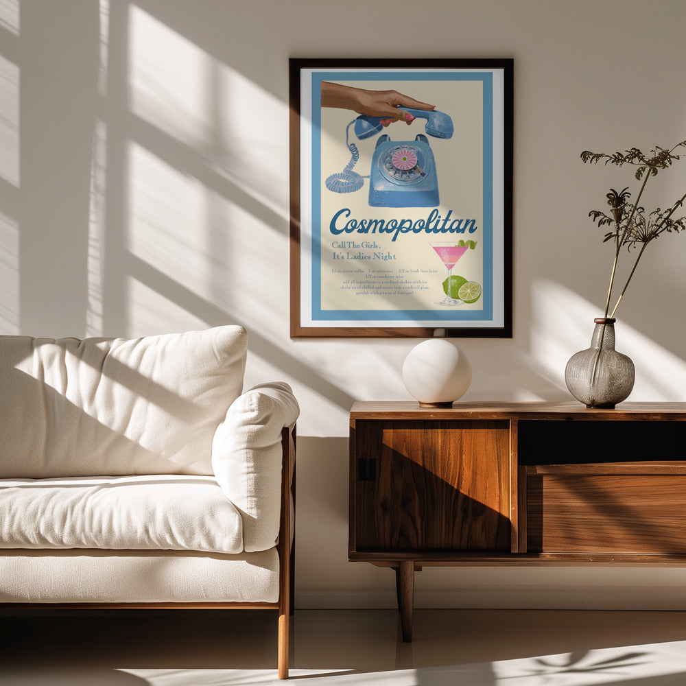 Blue Cosmo Poster