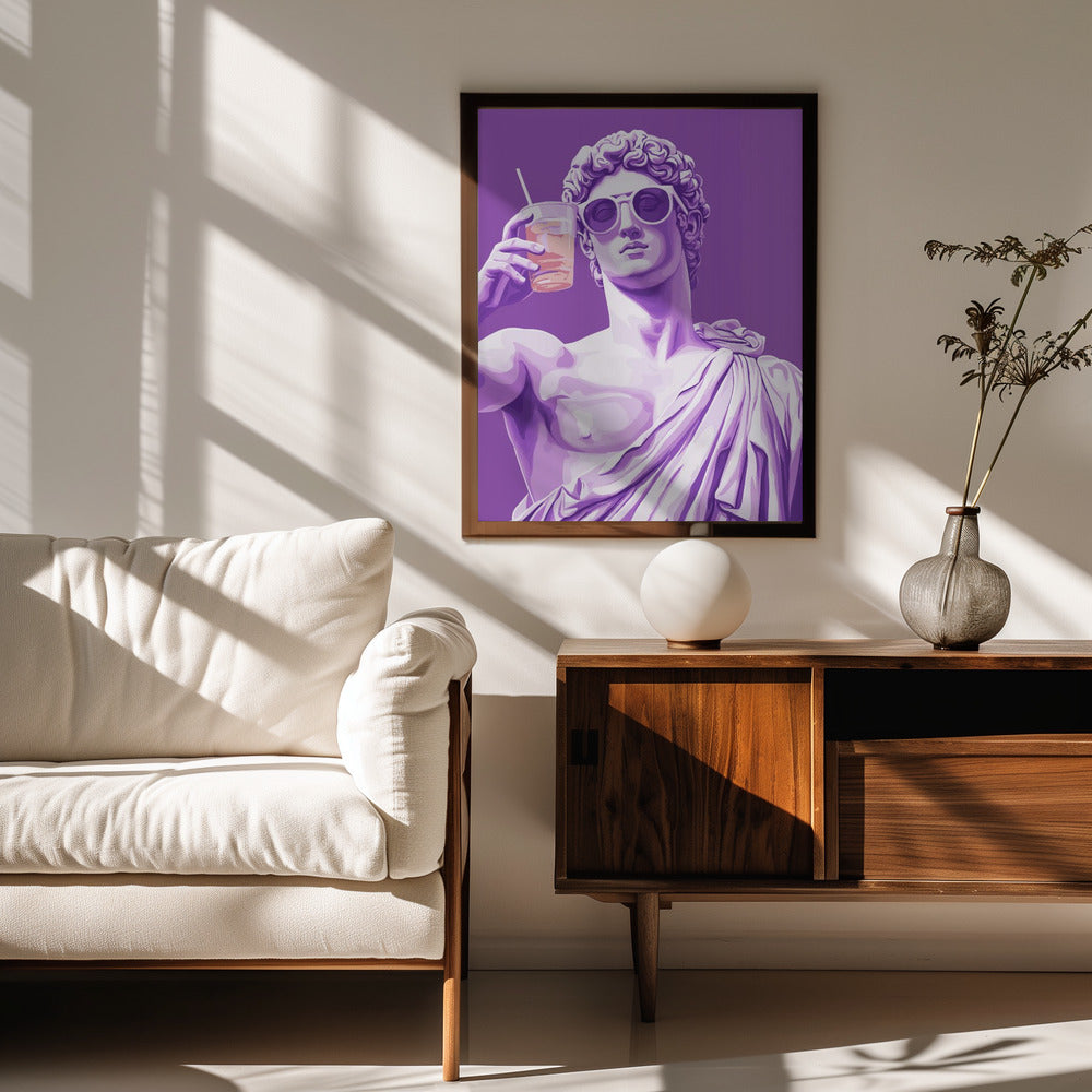 Greek Statue Cheers Poster