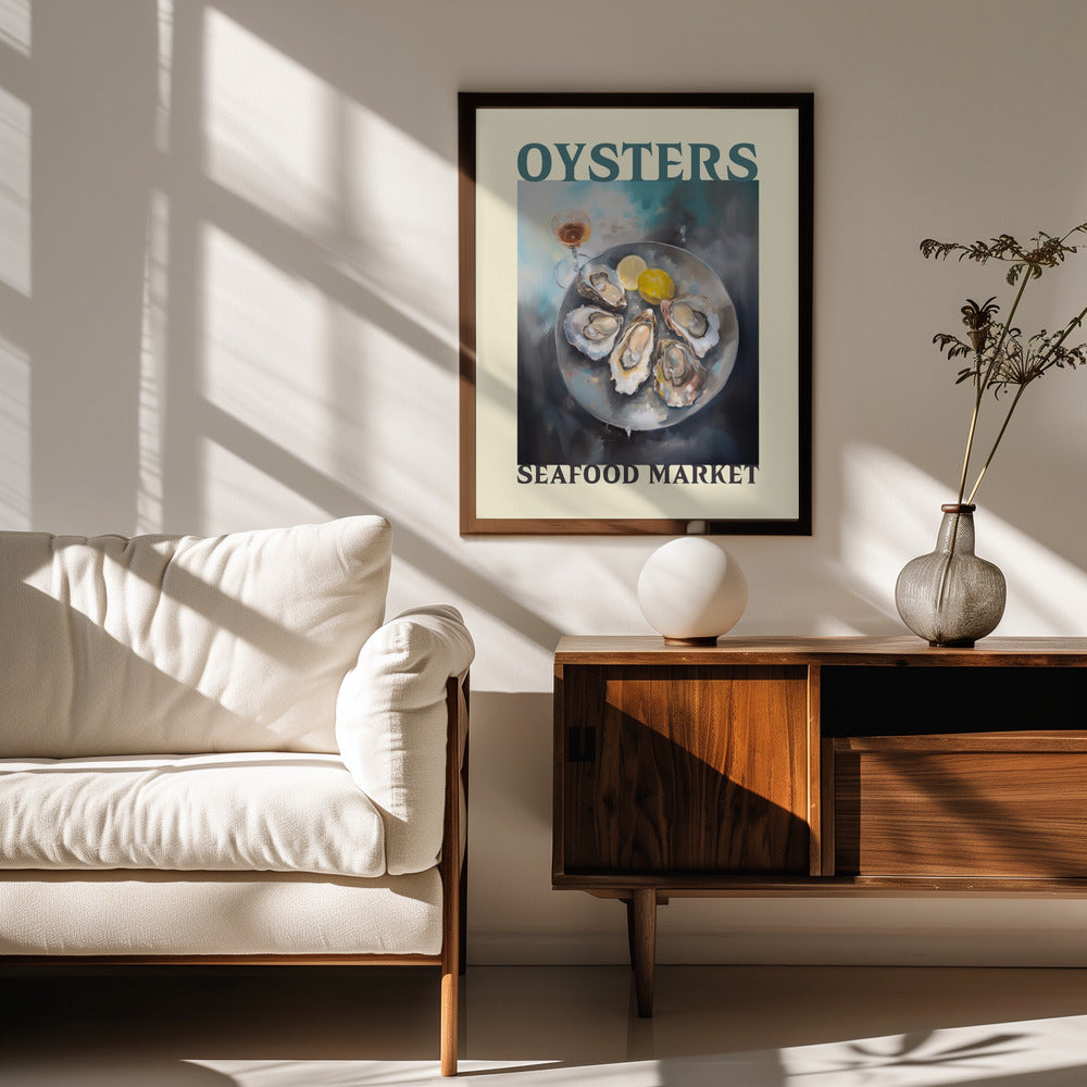 Oysters Seafood Market Poster