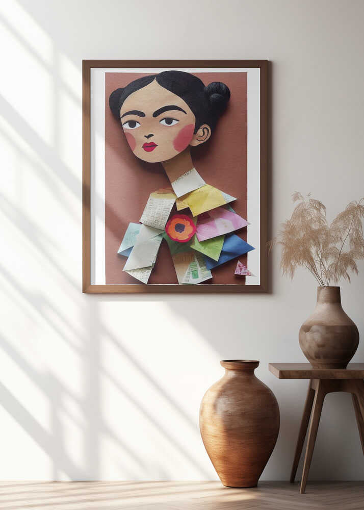 Paper Portrait Blossom Poster