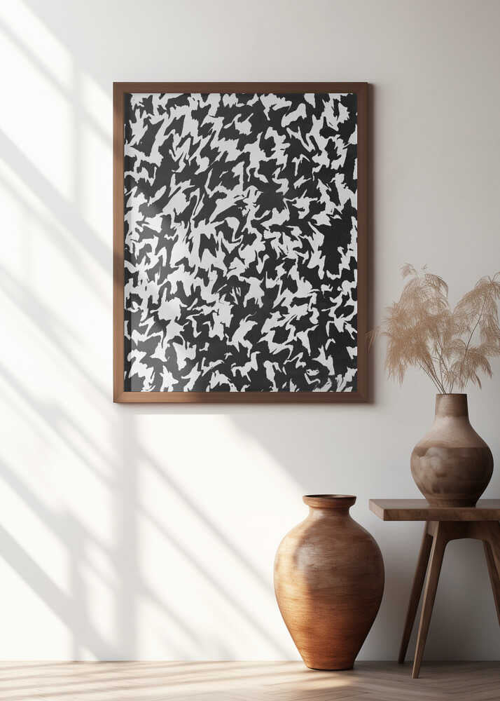 Monochrome Whirl Poster