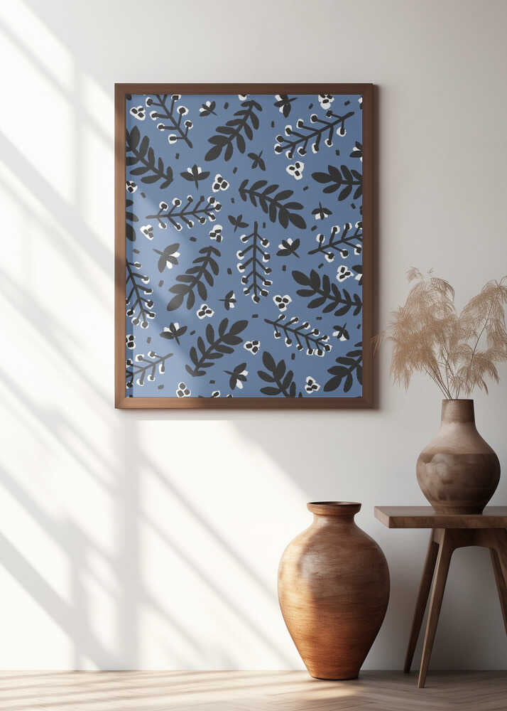 Leafy Nightscape Poster