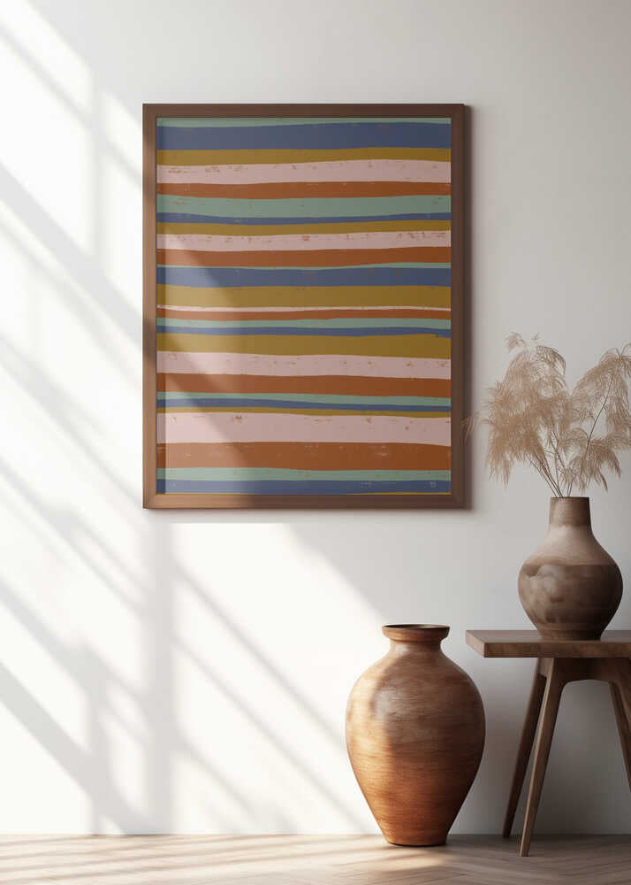 Earthy Stripes Flow Poster
