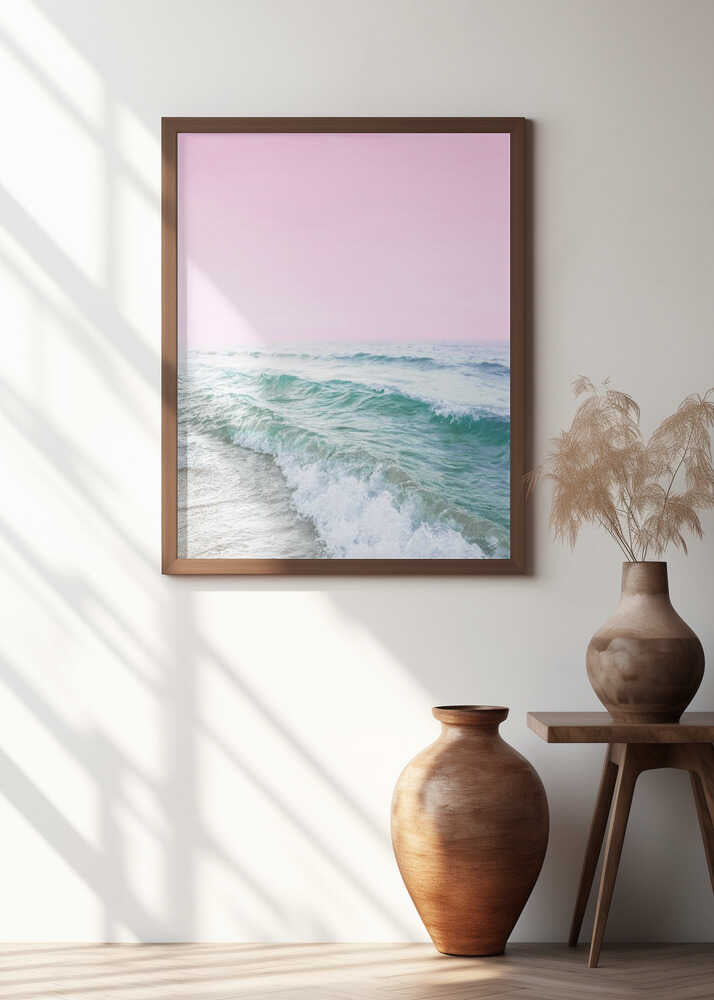 Pink Sky Beach Poster