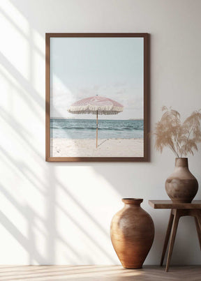 Pink Umbrella Poster
