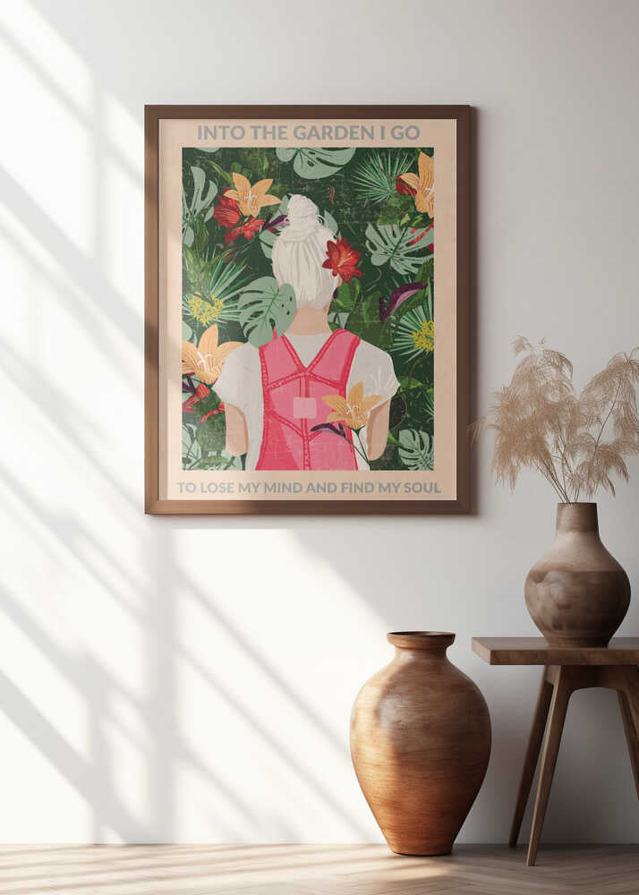Into the Garden (grey) Poster