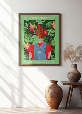 Into the Garden (redhead &amp; Light Green) Poster