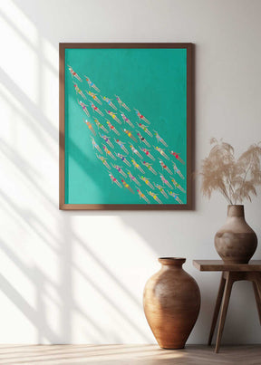Racing Swimmers Poster