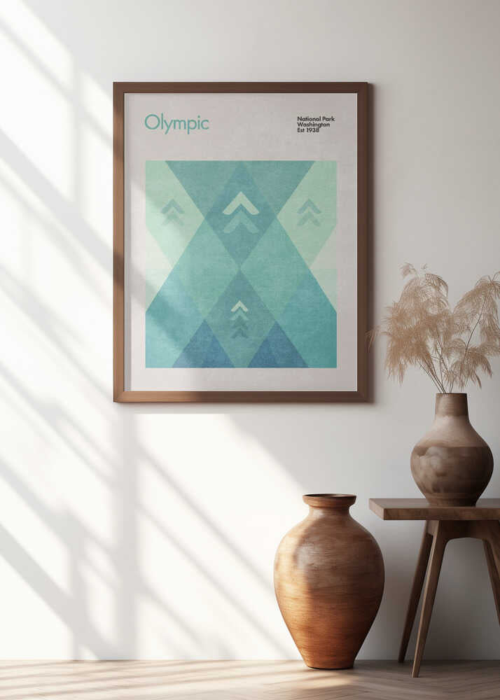Geometric Peaks Poster