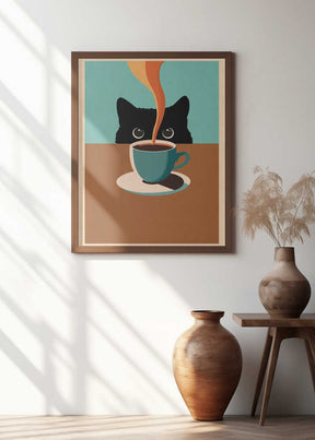 Cat &amp; Coffee Poster