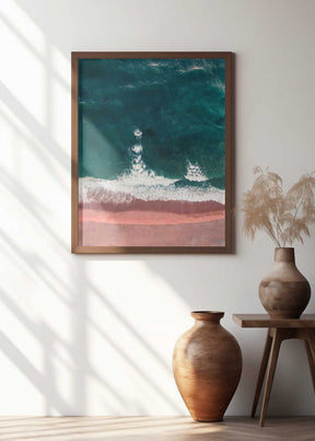 Stunning Beach With Turquoise Waves Poster