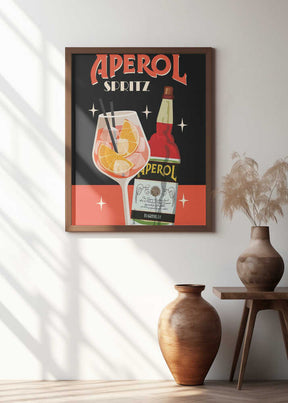 A4 Aperol Spritz 2 Black 01.png Poster