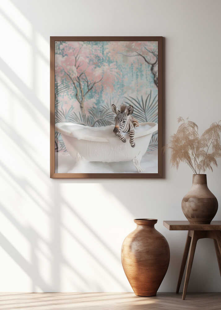 Bubbly Zebra Delight Poster