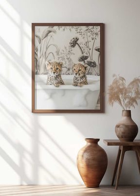 Cheetah Cub Bath Poster