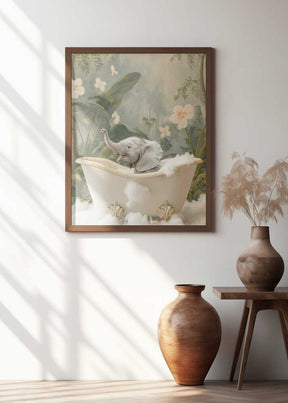 Elephant Bath Joy Poster