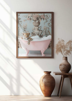 Leopard’s Pink Bubble Bath Poster