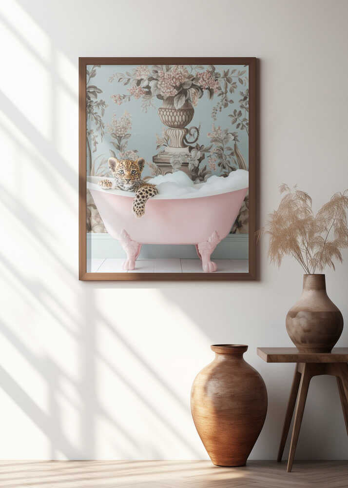Leopard’s Pink Bubble Bath Poster