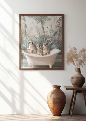 Meerkat Bath Time Fun Poster