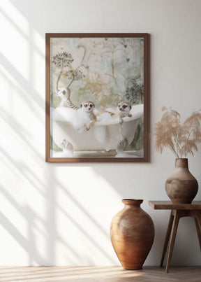 Meerkat Bubble Bath Poster